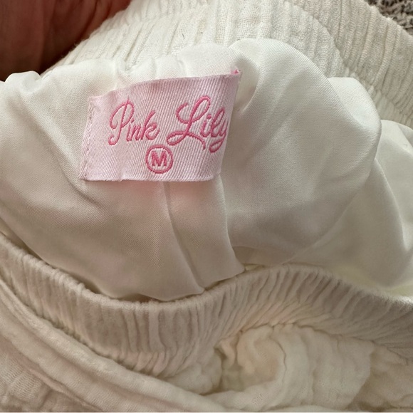 Pink Lily Got Enough Time Ivory Open Leg Belted Beach Pants - Picture 4 of 4